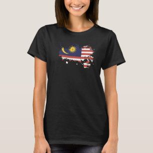 Nationale vlag van Maleisië souvenir voor mannen T-shirt