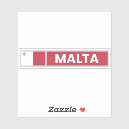 Nationale vlag van Malta Sticker (Vel)