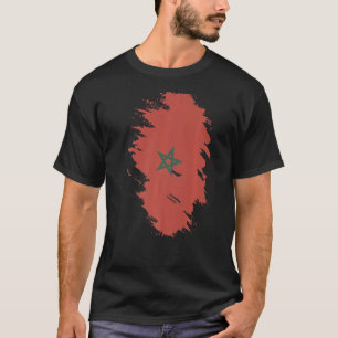 Nationale vlag van Marokko souvenir voor mannen T-shirt