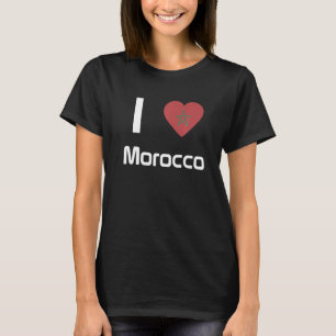 Nationale vlag van Marokko souvenir voor mannen vr T-shirt