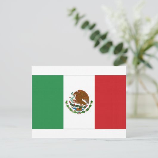 Nationale vlag van Mexico Briefkaart (Staand voorkant)