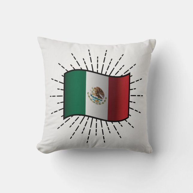 Nationale vlag van Mexico Illustratie Kussen (Voorkant)