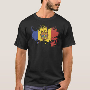 Nationale vlag van Moldavië souvenir voor mannen v T-shirt