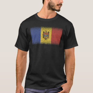 Nationale vlag van Moldavië souvenir voor mannen v T-shirt