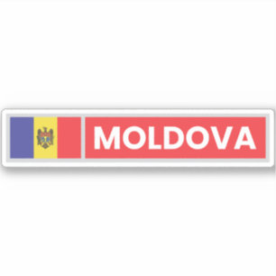 Nationale vlag van Moldavië Sticker