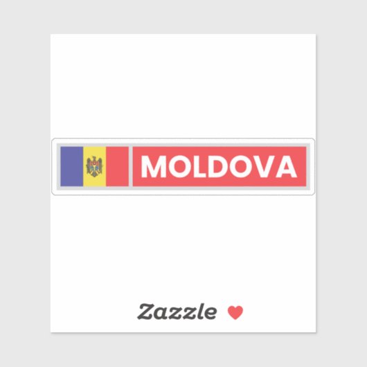 Nationale vlag van Moldavië Sticker (Vel)