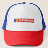 Nationale vlag van Moldavië Trucker Pet (Voorkant)