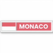 Nationale vlag van Monaco Sticker (Voorkant)