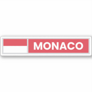 Nationale vlag van Monaco Sticker