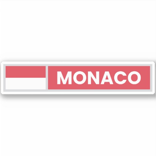 Nationale vlag van Monaco Sticker (Voorkant)