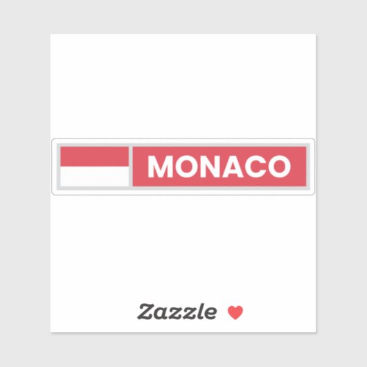 Nationale vlag van Monaco Sticker (Vel)