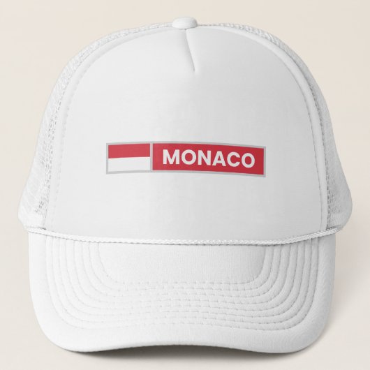 Nationale vlag van Monaco Trucker Pet (Voorkant)