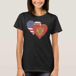 Nationale vlag van Montenegro souvenir voor mannen T-shirt