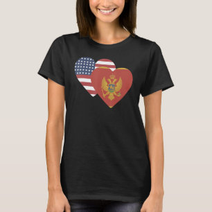 Nationale vlag van Montenegro souvenir voor mannen T-shirt