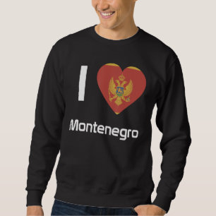 Nationale vlag van Montenegro souvenir voor mannen Trui