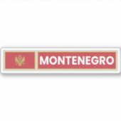 nationale vlag van Montenegro Sticker (Voorkant)