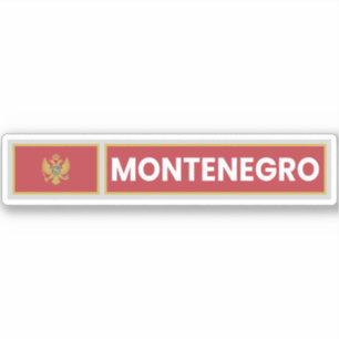 nationale vlag van Montenegro Sticker