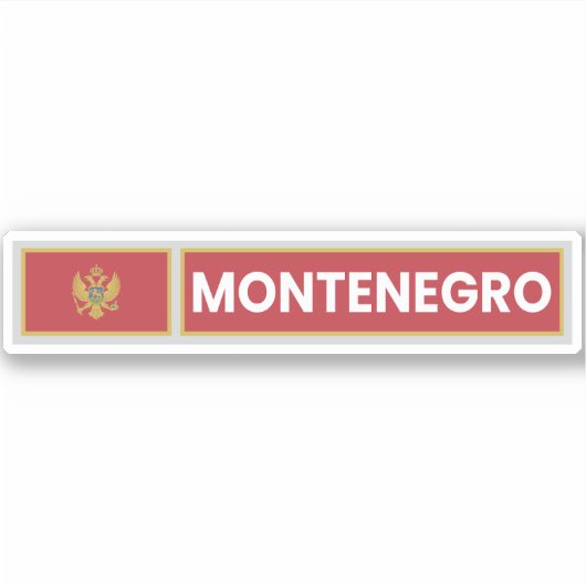 nationale vlag van Montenegro Sticker (Voorkant)