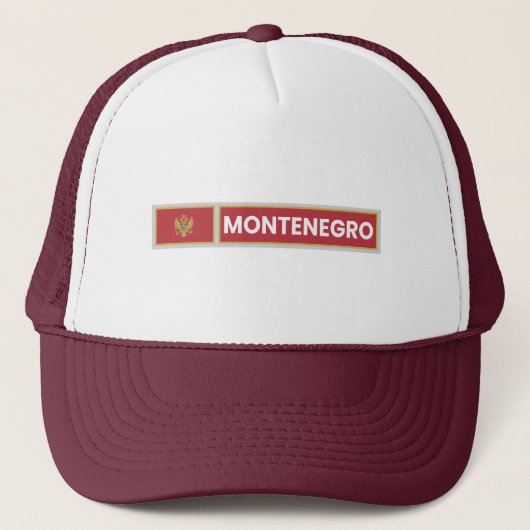 nationale vlag van Montenegro Trucker Pet (Voorkant)