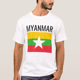 Nationale vlag van Myanmar / Wereldland T-shirt