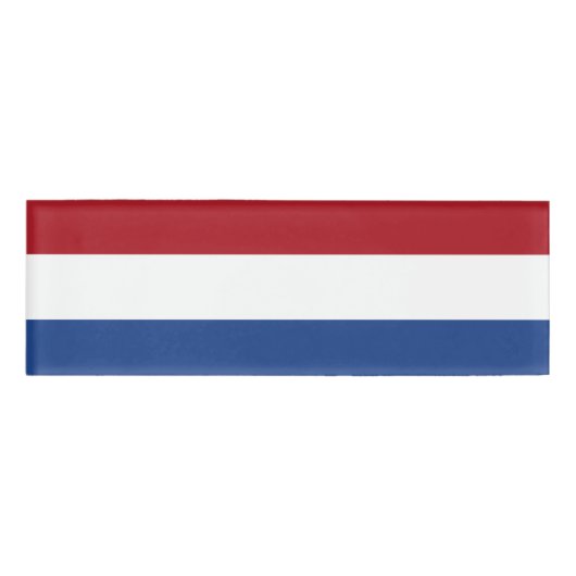 Nationale vlag van Nederland, Nederland, Nederland Naambadge (Voorkant)