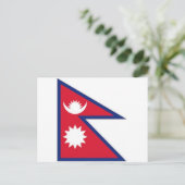 Nationale vlag van Nepal Briefkaart (Staand voorkant)