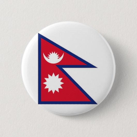 Nationale vlag van Nepal Ronde Button 5,7 Cm (Voorkant)