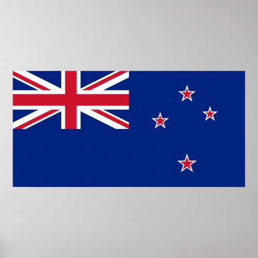Nationale vlag van Nieuw-Zeeland, Kiwis, Oceanië Poster (Voorkant)