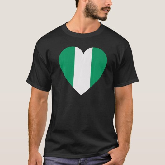 Nationale vlag van Nigeria souvenir voor mannelijk T-shirt (Voorkant)