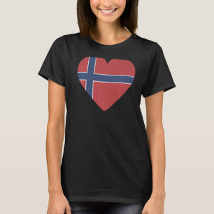 Nationale vlag van Noorwegen souvenir voor manneli T-shirt