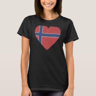 Nationale vlag van Noorwegen souvenir voor manneli T-shirt