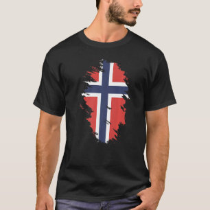 Nationale vlag van Noorwegen souvenir voor manneli T-shirt