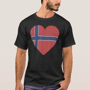 Nationale vlag van Noorwegen souvenir voor mannen T-shirt