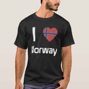 Nationale vlag van Noorwegen souvenir voor mannen T-shirt