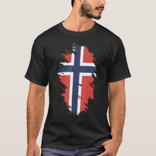 Nationale vlag van Noorwegen souvenir voor mannen T-shirt