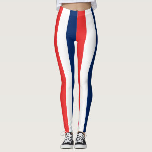 Nationale vlag van Noorwegen Verticaal gestreept Leggings