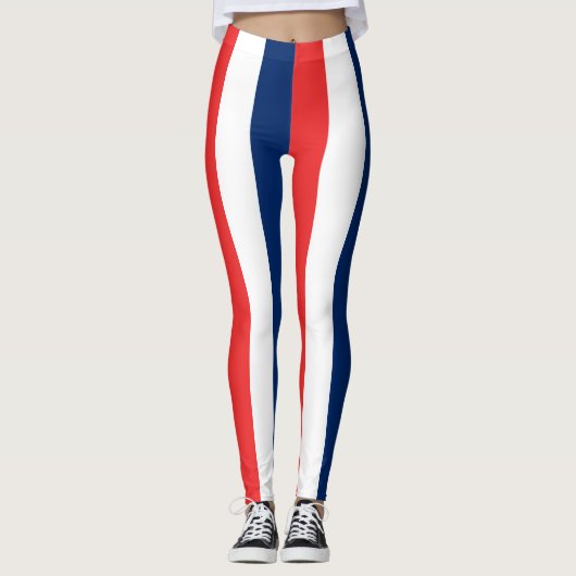 Nationale vlag van Noorwegen Verticaal gestreept Leggings (Voorkant)