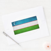 Nationale vlag van Oezbekistan Ovale Sticker (Envelop)