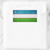 Nationale vlag van Oezbekistan Ovale Sticker (Tas)