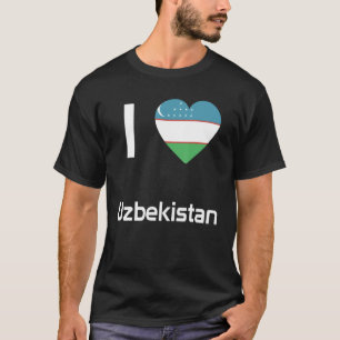 Nationale vlag van Oezbekistan souvenir voor manne T-shirt