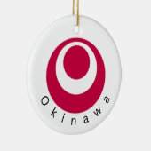 Nationale vlag van Okinawa Keramisch Ornament (Rechts)