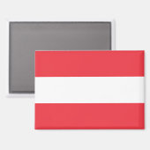 Nationale Vlag van Oostenrijk Rectangle magneet (Voorkant / Achterkant)