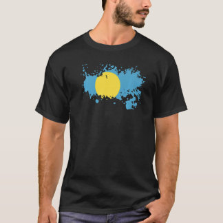 Nationale vlag van Palau souvenir voor mannen T-shirt