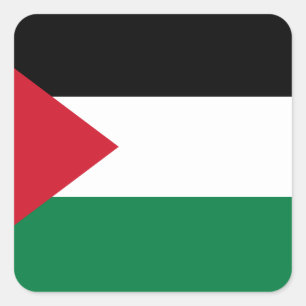Nationale vlag van Palestina Vierkante Sticker