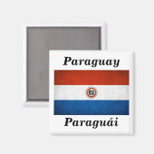 Nationale vlag van Paraguay Magneet (Voorkant / Achterkant)