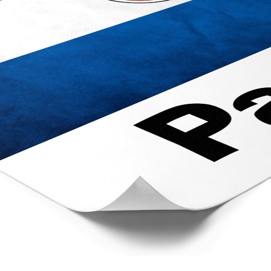 Nationale vlag van Paraguay Poster (Hoek)