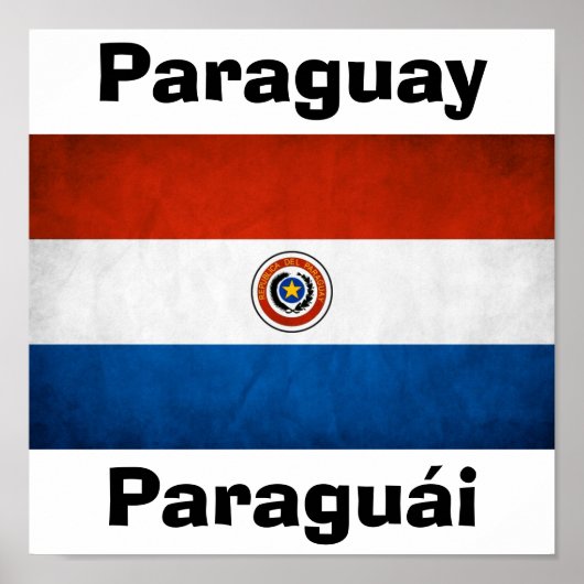 Nationale vlag van Paraguay Poster (Voorkant)