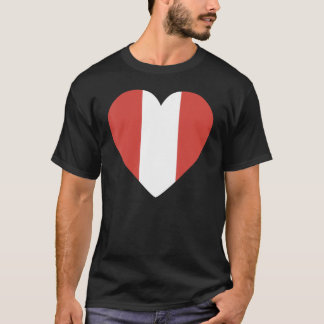 Nationale vlag van Peru souvenir voor mannen 2 T-shirt