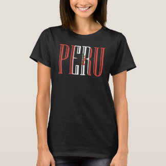 Nationale vlag van Peru souvenir voor mannen vrouw T-shirt