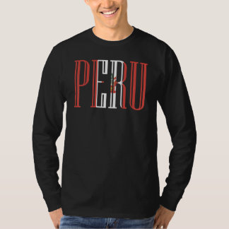 Nationale vlag van Peru souvenir voor mannen vrouw T-shirt